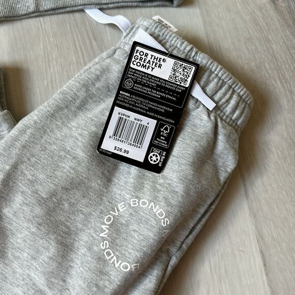 Bonds Kids Move Terry Pullover &‎ Sweatpants Grey Size 4 Nwt - Picture 8 of 8